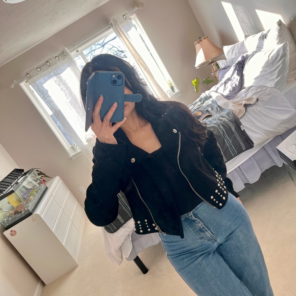 Forever 21 Black Leather Biker Jacket